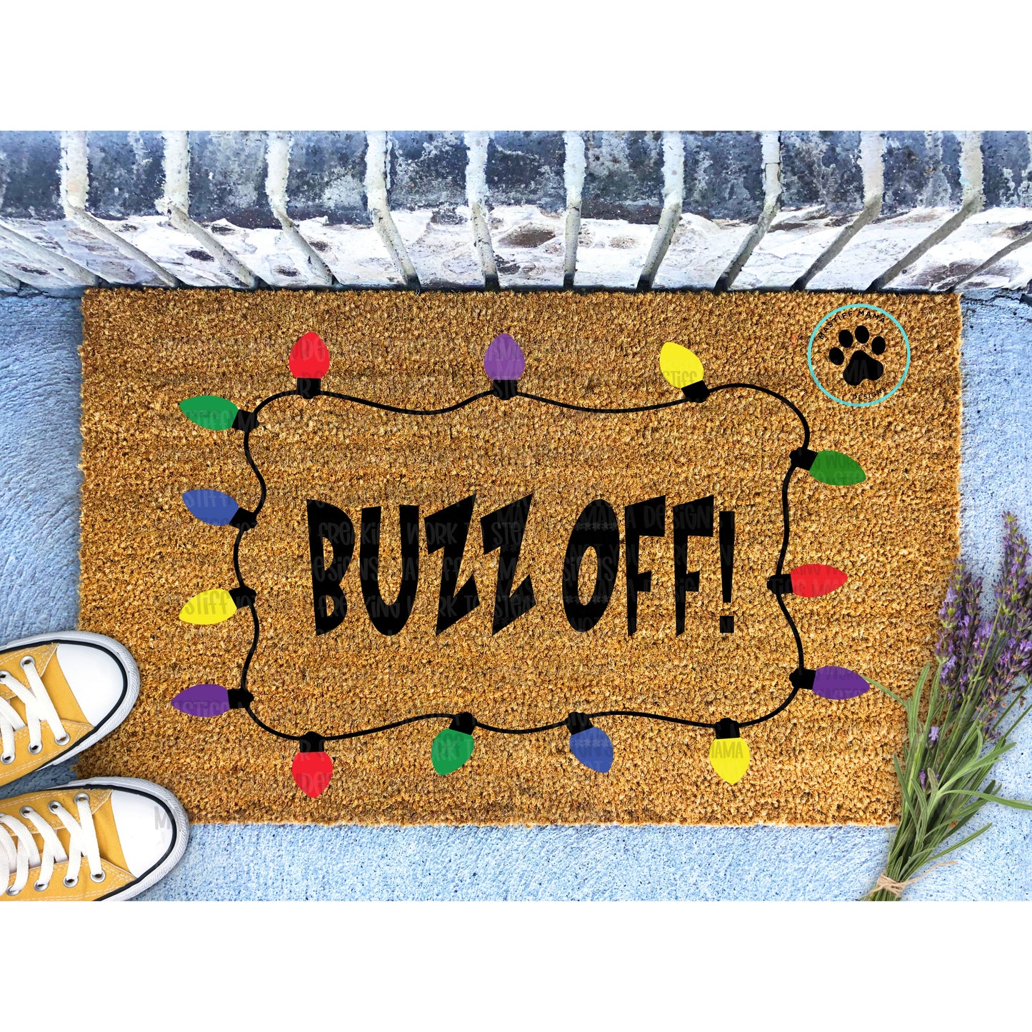 Buzz Off Christmas Themed Doormat Custom Request