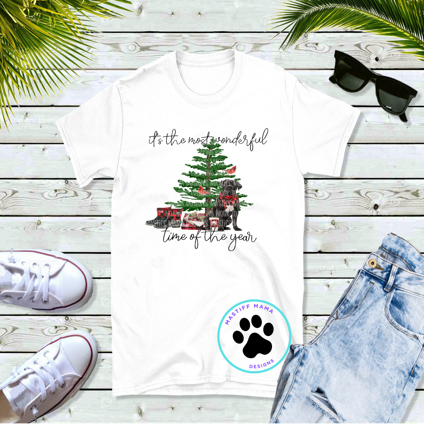 Cane Corso It's The Most Wonderful Time of the year Unisex White Short Sleeve Shirt