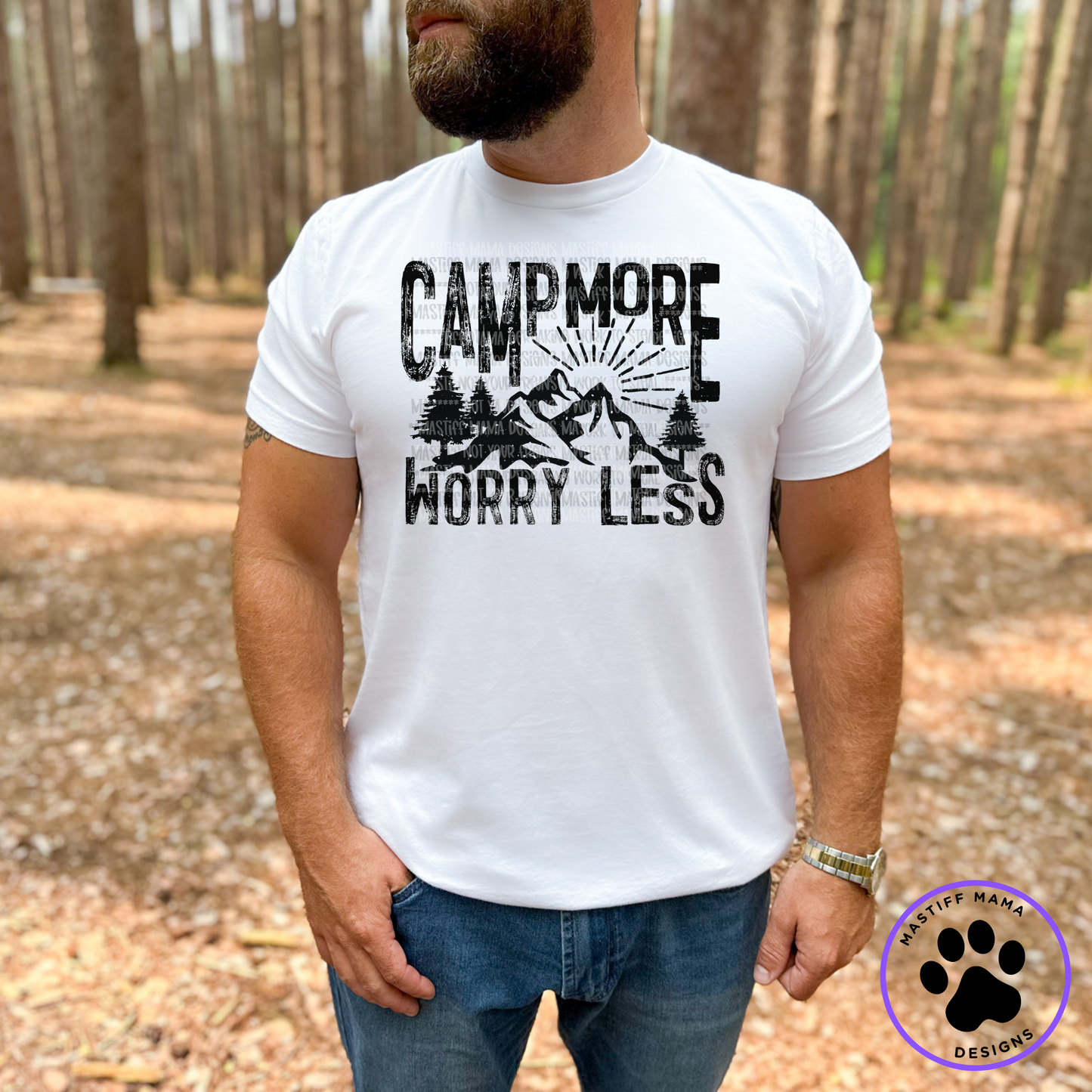 Camp More Worry Less Unisex Short Sleeve Shirt - 2 color options