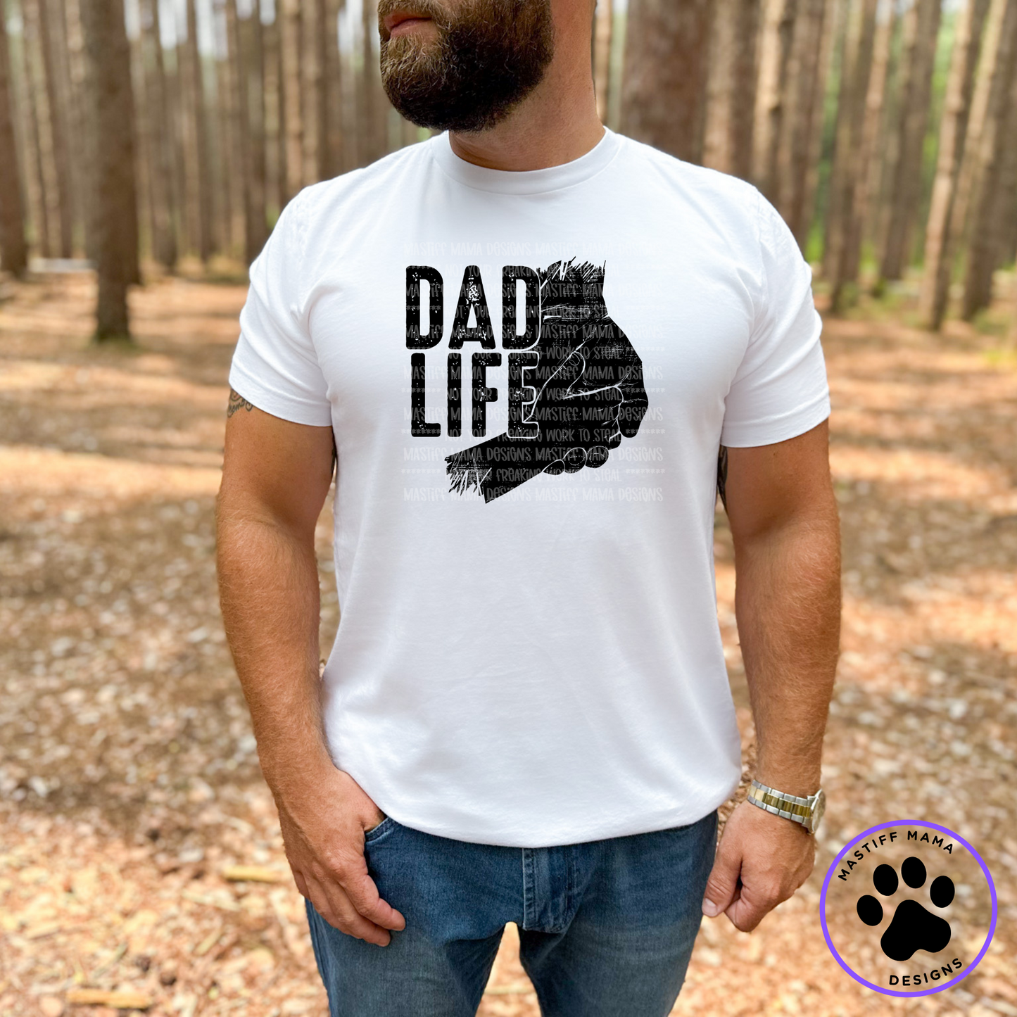 Dad Life Kid and Dad Holding Hands Unisex Short Sleeve Shirt - 2 color options