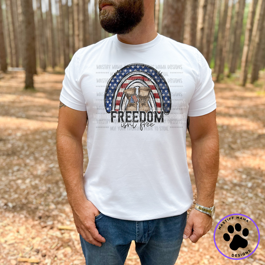 Freedom Isn't Free Boots Flag Unisex Short Sleeve Shirt - 2 color options