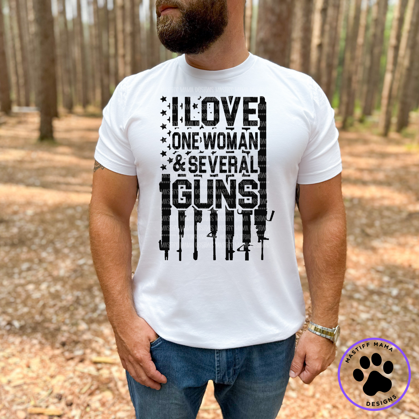 I Love One Woman & Several Guns Unisex Short Sleeve Shirt - 2 color options