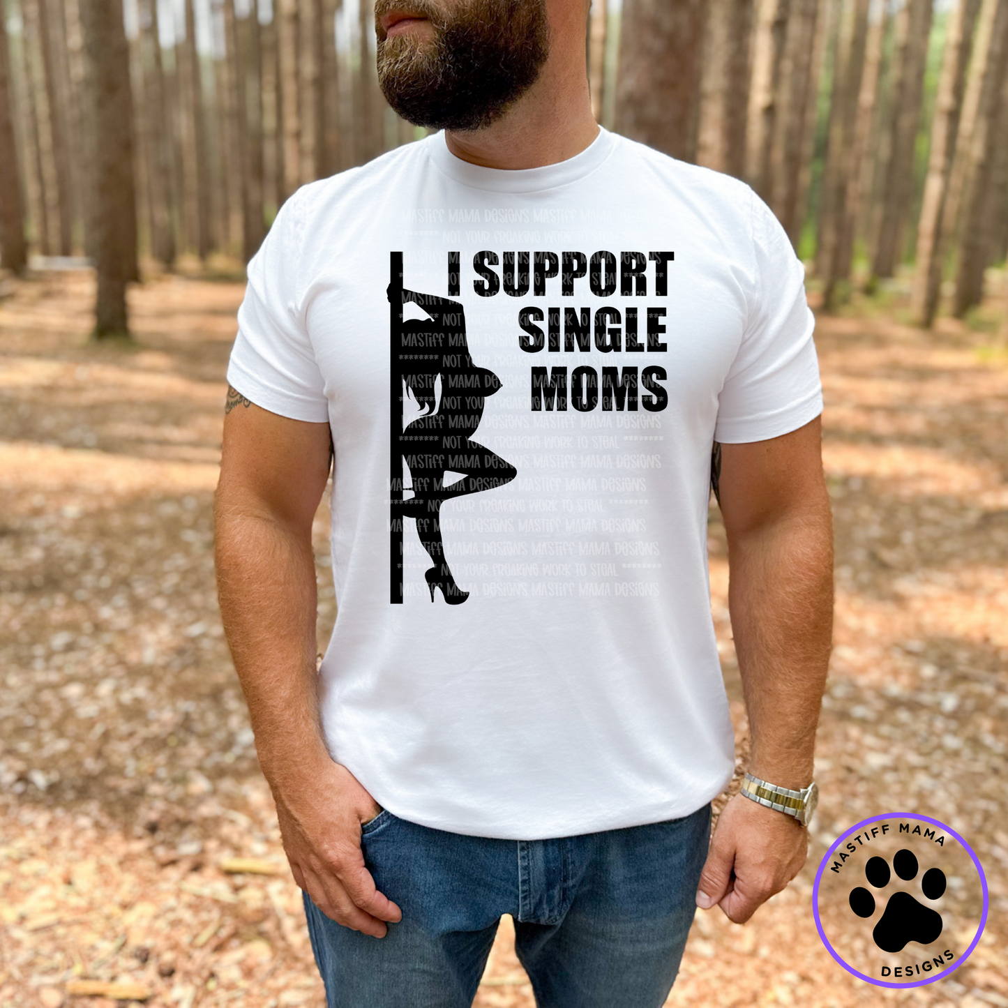 I Support Single Moms Unisex Short Sleeve Shirt - 2 color options