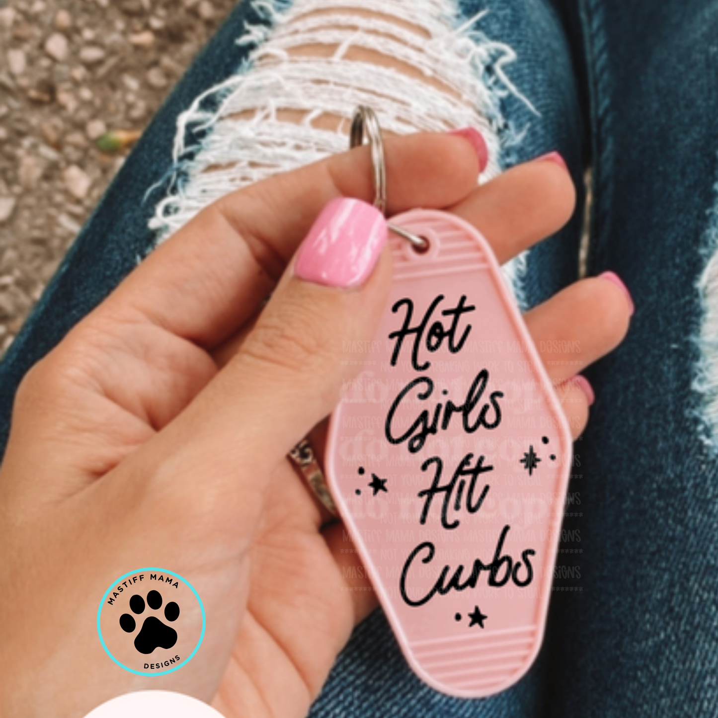 Hot Girls Hit Curbs Motel Keychain - Limited Quantities