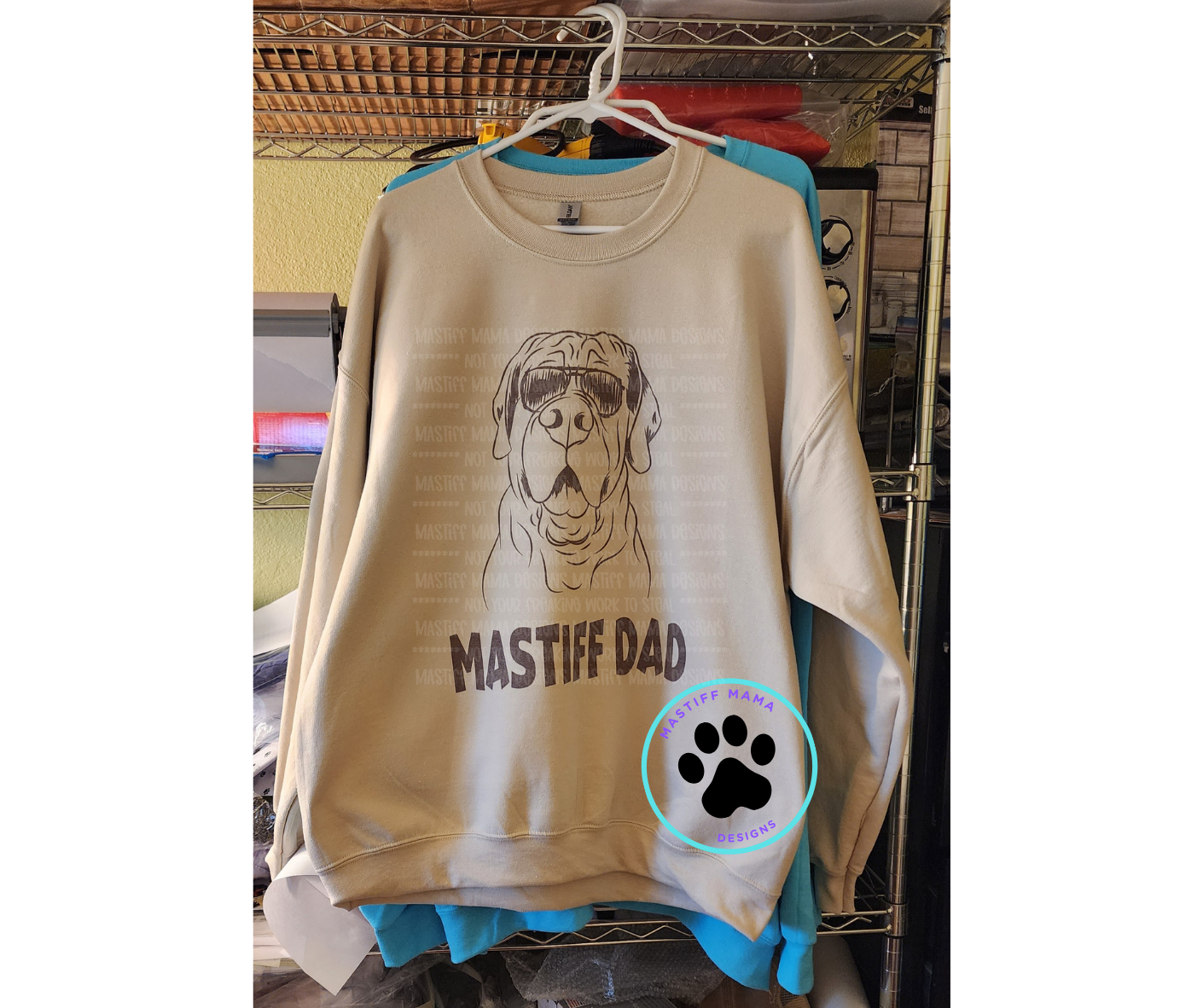 Mastiff Dad Crewneck for Dave V.