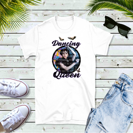 Wed Dancing Queen Bats Unisex White Short Sleeve Shirt - LIMITED Availability