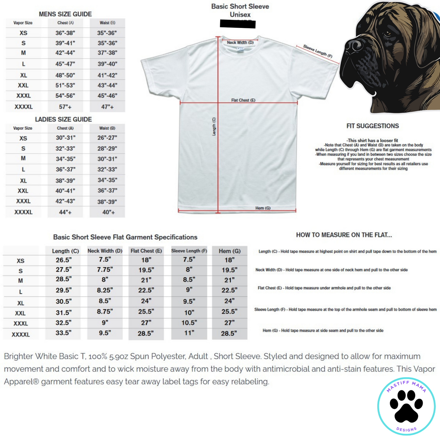 English Mastiff Heart with Paw Print Unisex White Short Sleeve Shirt