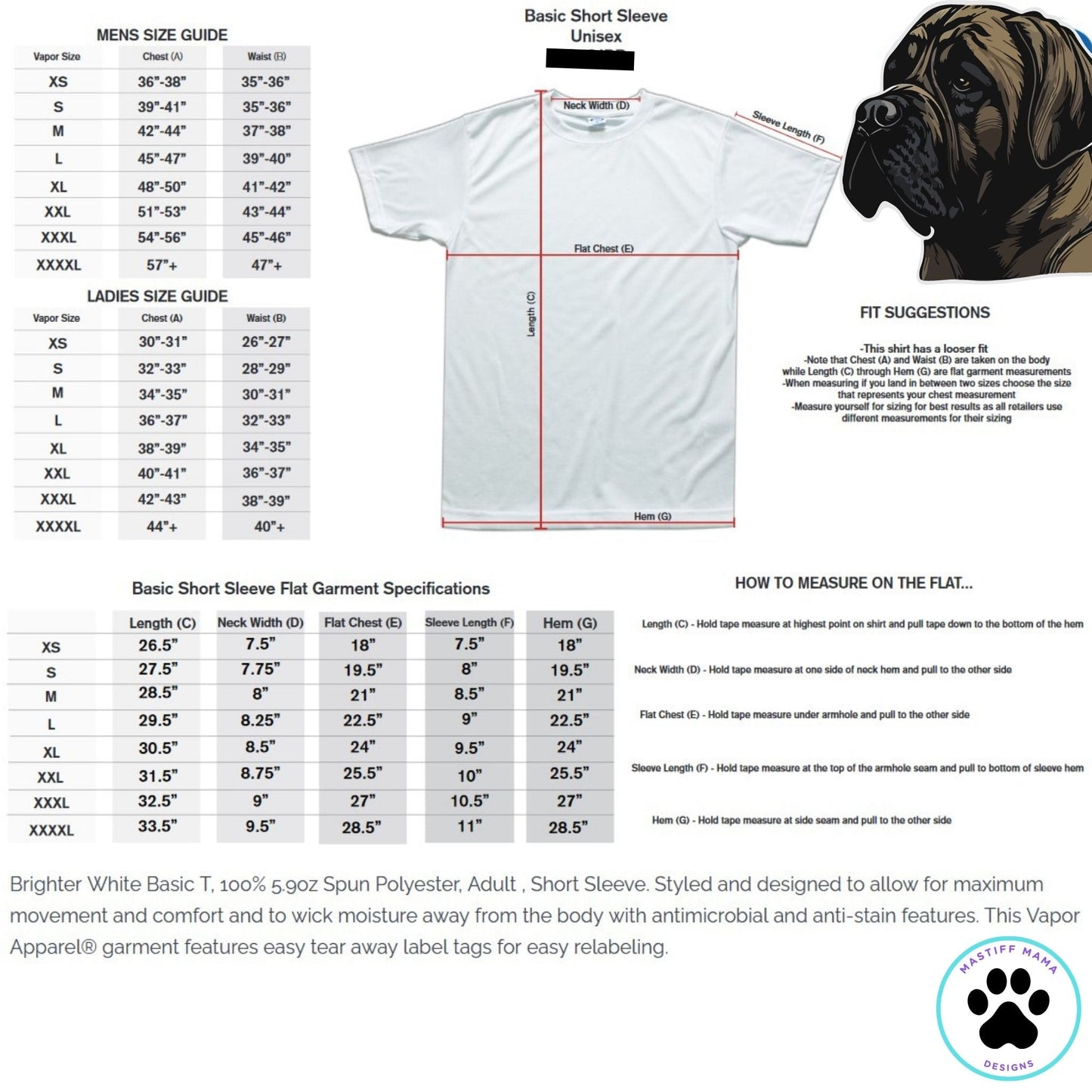 English Mastiff Got Drool Unisex Short Sleeve Shirt - 2 color options